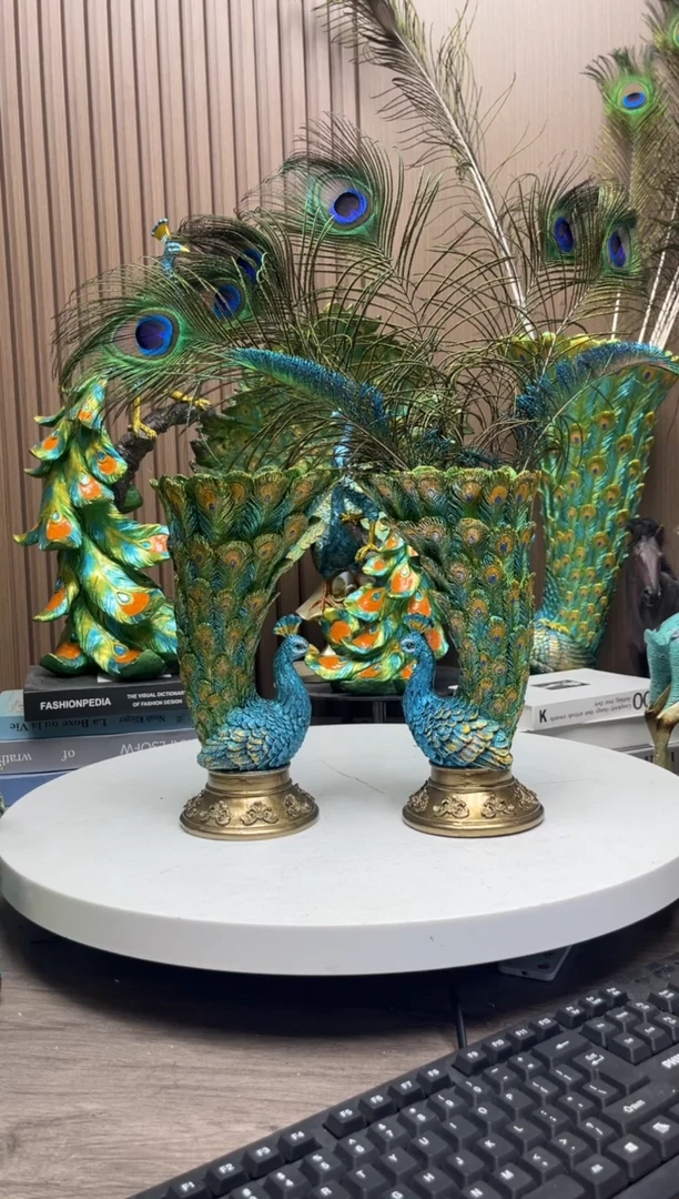 有机玻璃带8根羽毛一对价