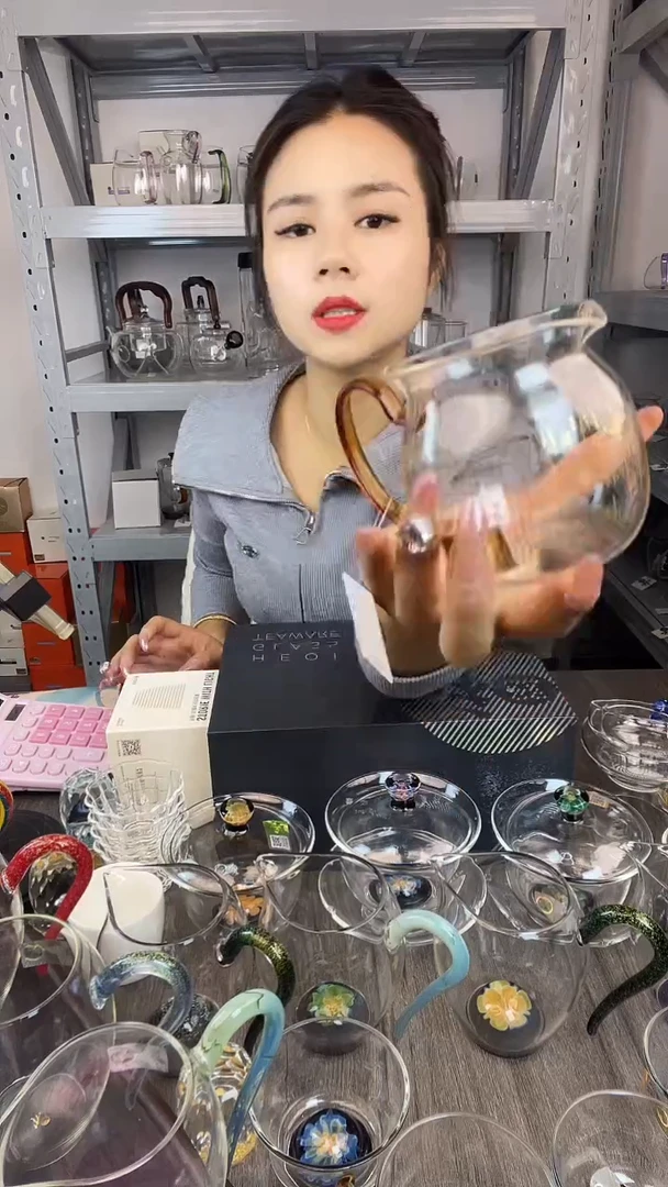 手工艺品玻璃禾器 满福公道杯 琥珀色