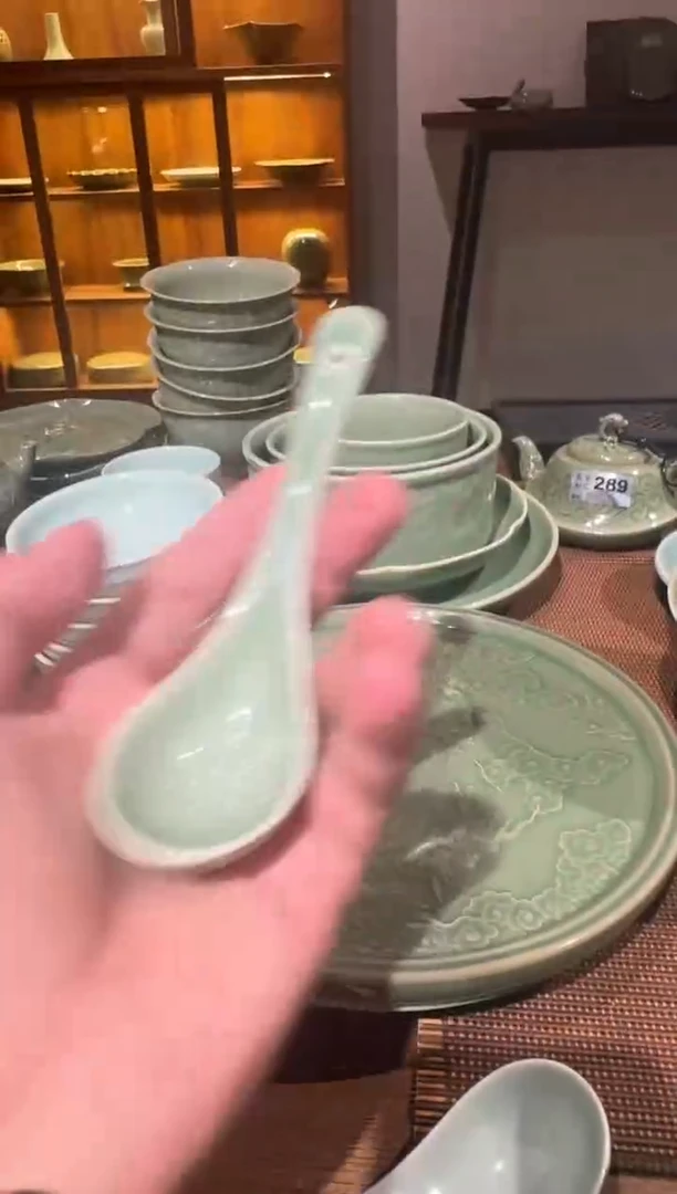 瓷知己青釉勺子5只