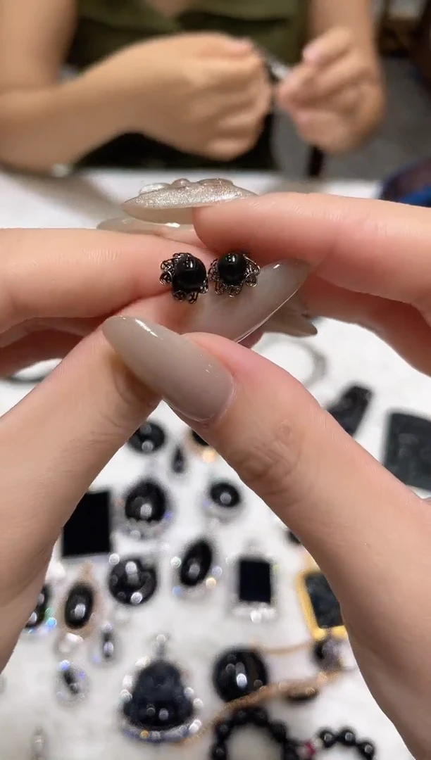 18K金镶嵌翡翠耳饰  GJ   045