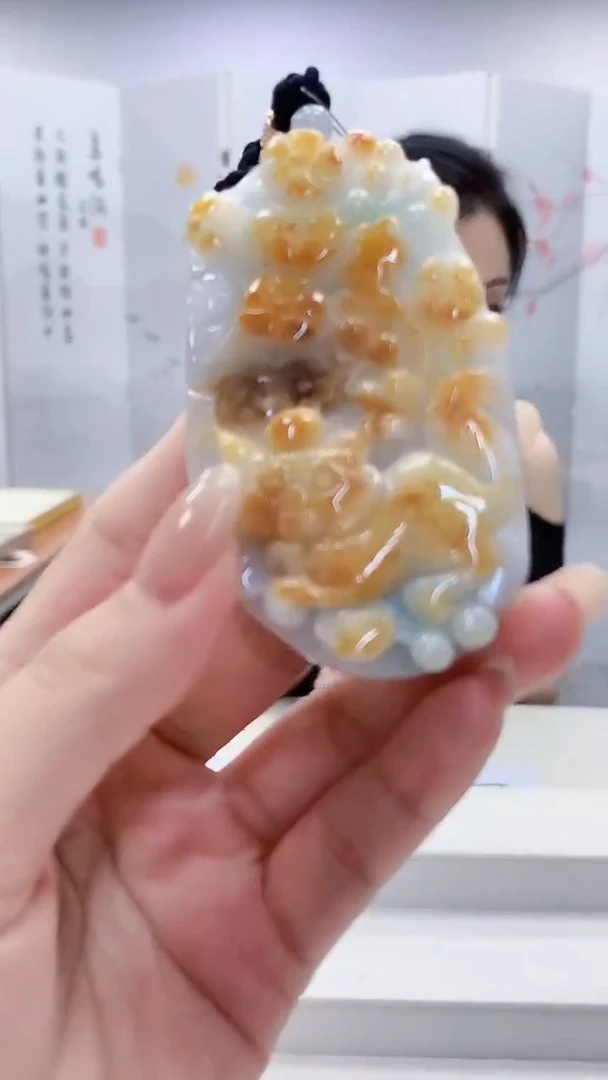 未镶嵌定制翡翠5160lr-毛货挂件176