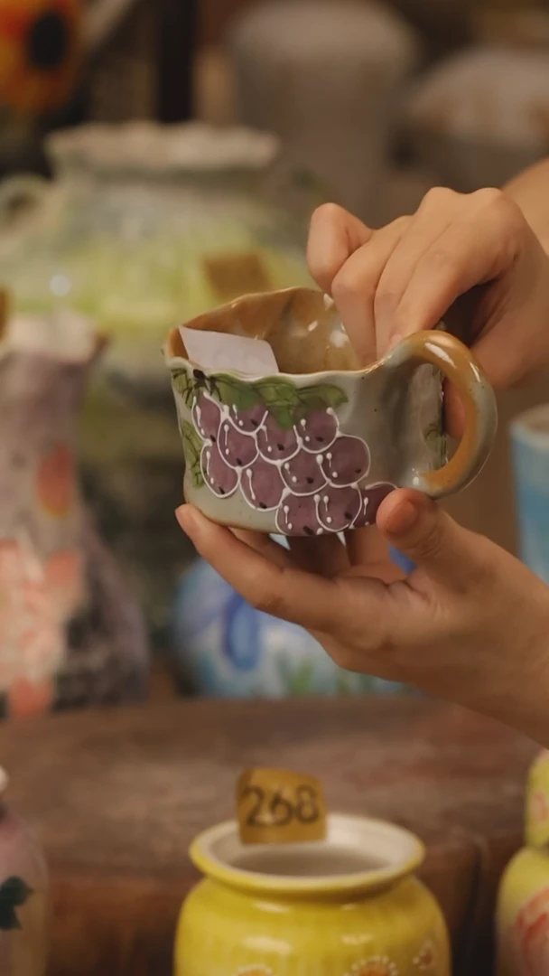 陶瓷207景德镇设计师手作花器摆件侘寂风