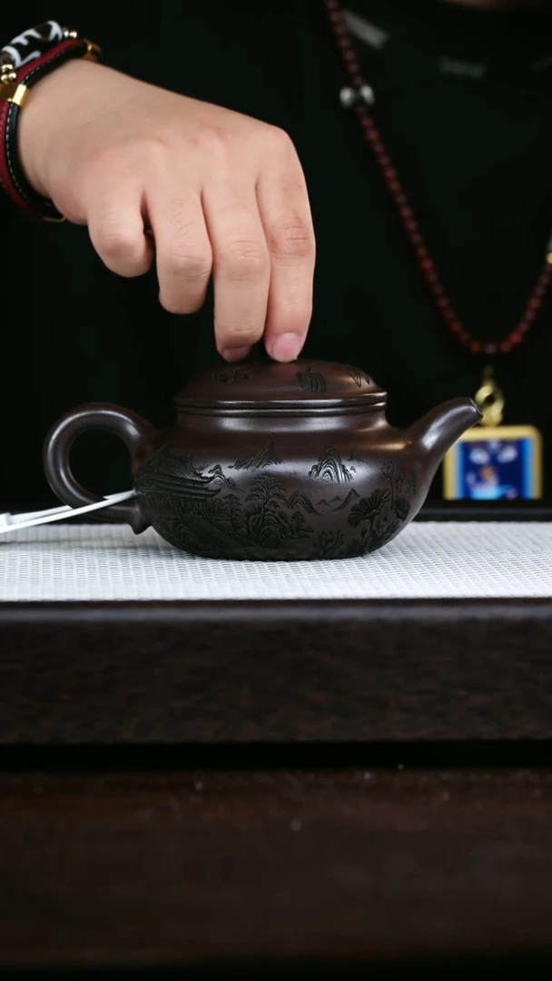 茶壶紫砂紫龙血仿古300cc