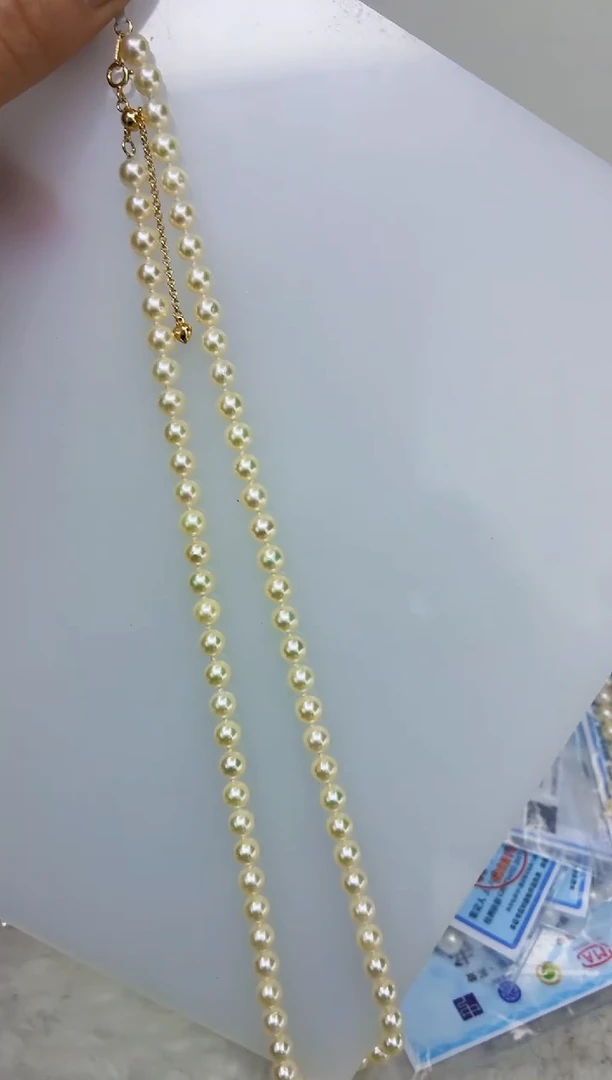 未镶嵌DA海水珍珠羽皇金串链5-6 y730
