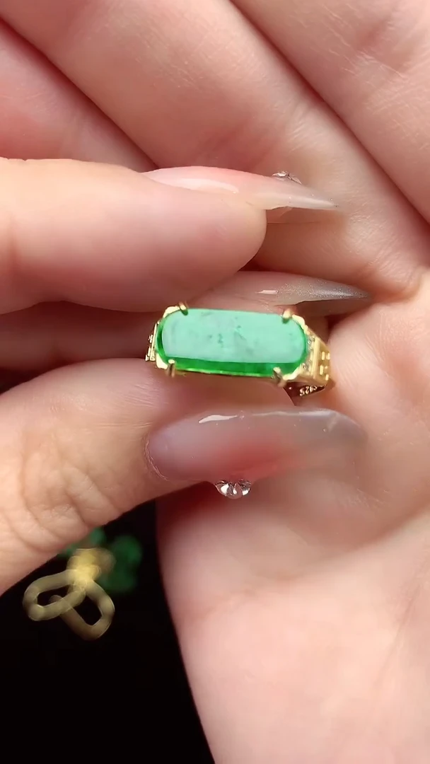 【闪购商品】翡翠戒指银S925镶嵌戒指