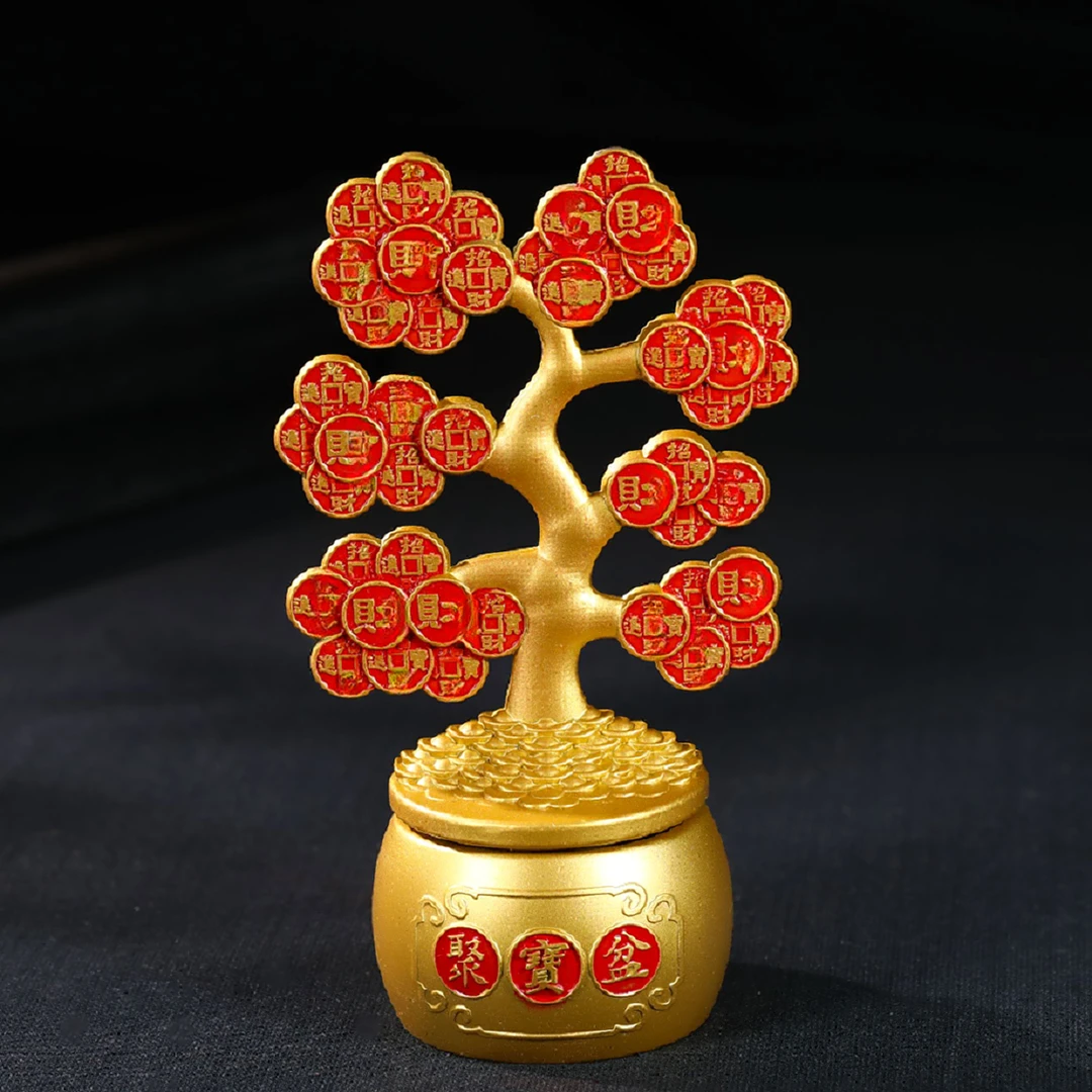 聚宝盆米米库树摆件B32490