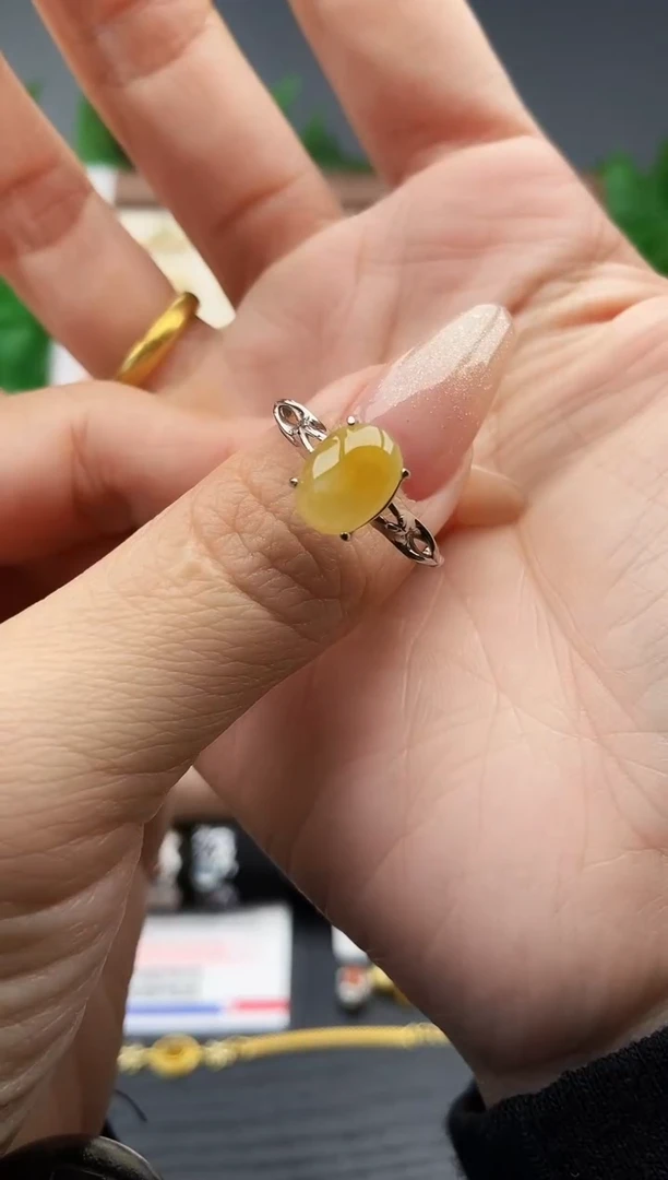 银S925镶嵌戒指翡翠12