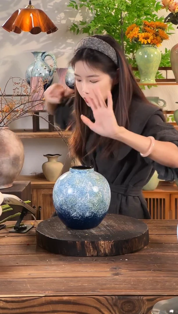 蔚蓝海岸-小圆口 陶瓷花瓶