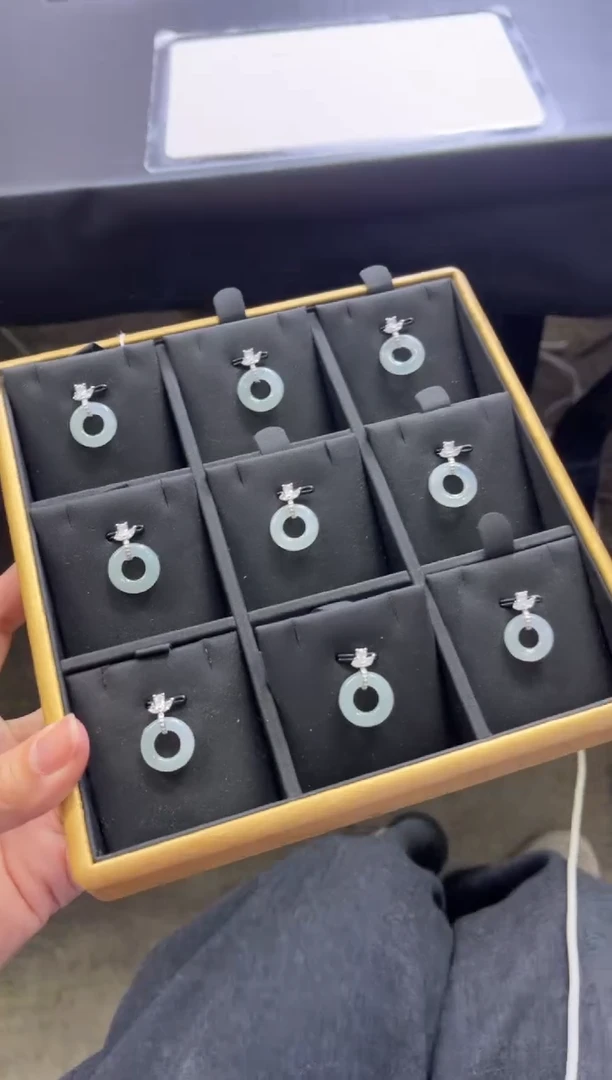 颈饰未镶嵌翡翠V408/多样性发一件/配绳子