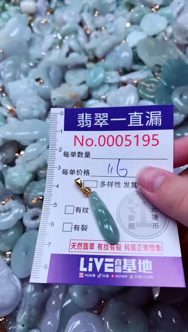 吊坠(不含链)未镶嵌翡翠5195