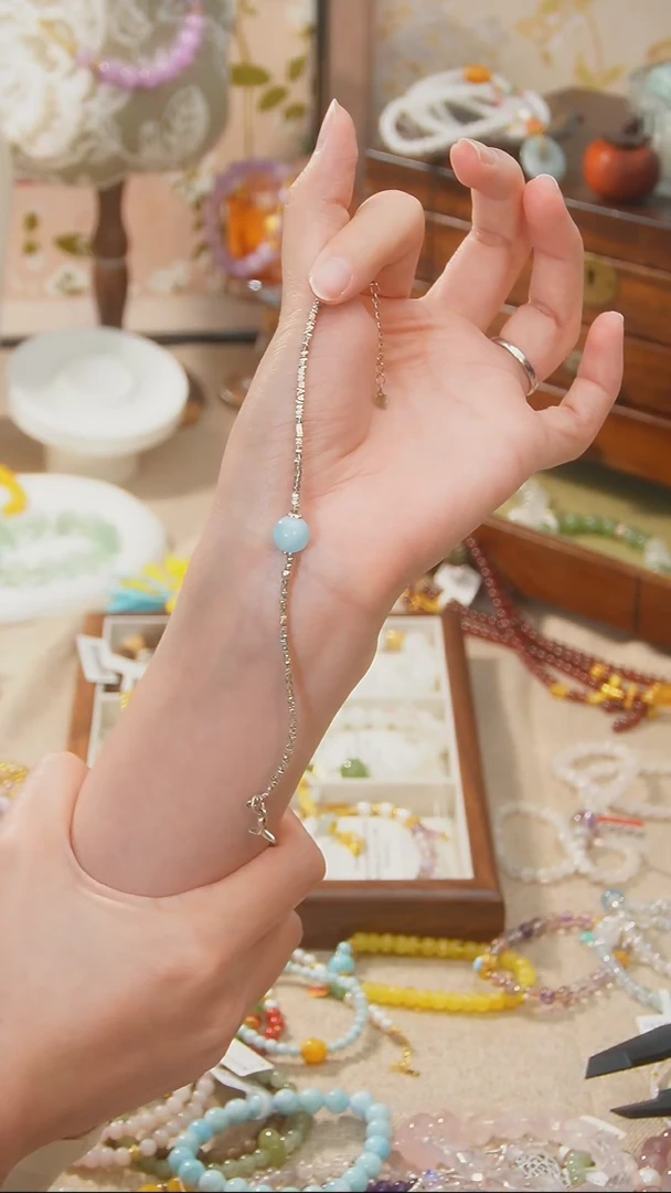 【闪购商品】针钠钙石（海纹石）手链未镶嵌颜色微差多样性发货发其一