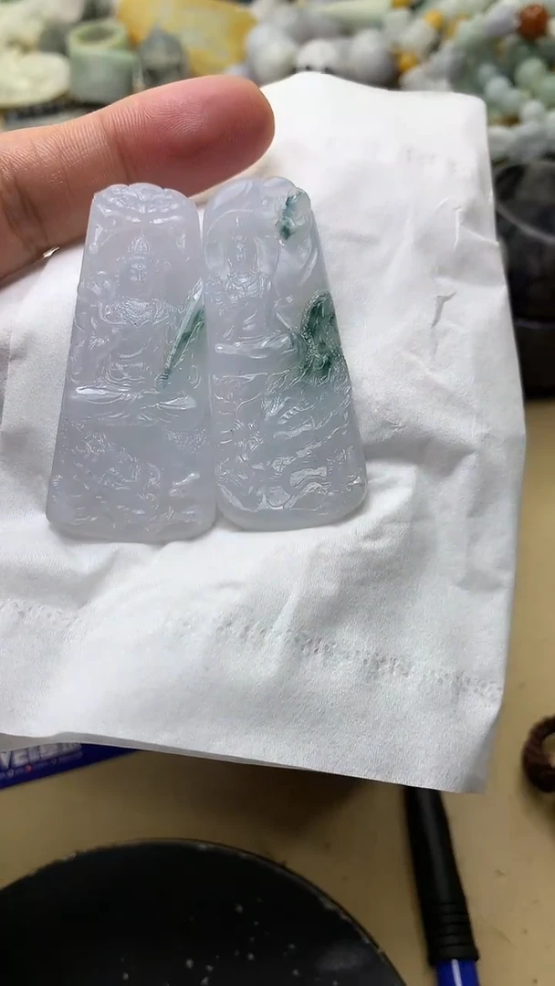 【闪购商品】定制翡翠未镶嵌翡翠2件1