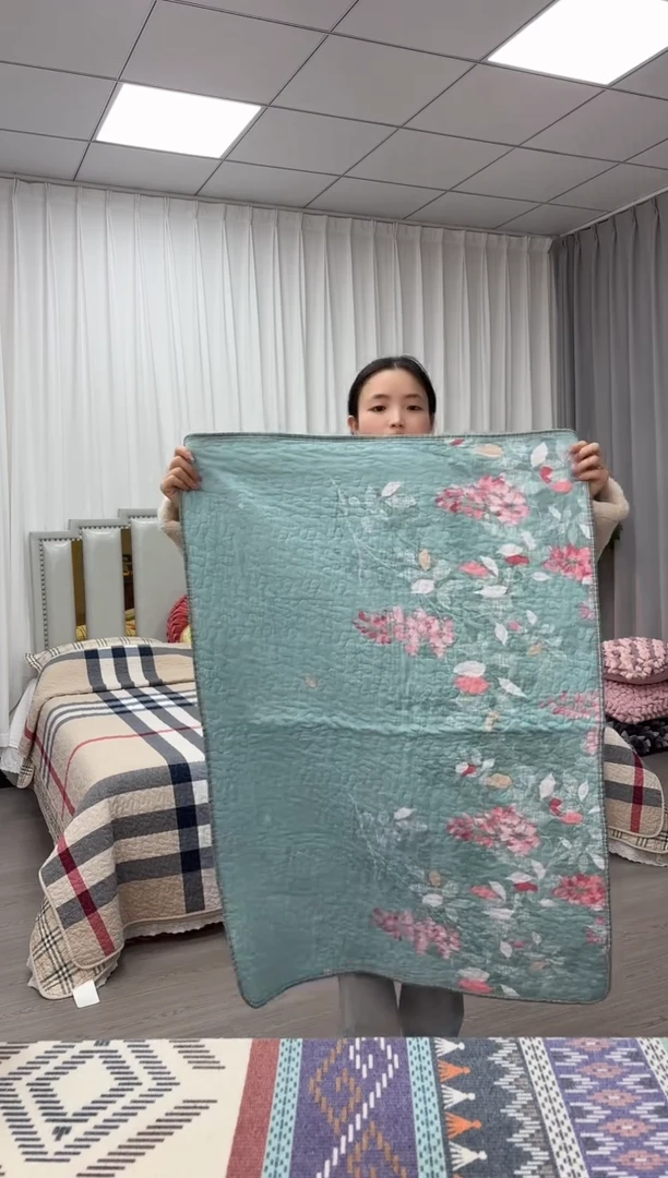 棉福利垫子百合花70*100