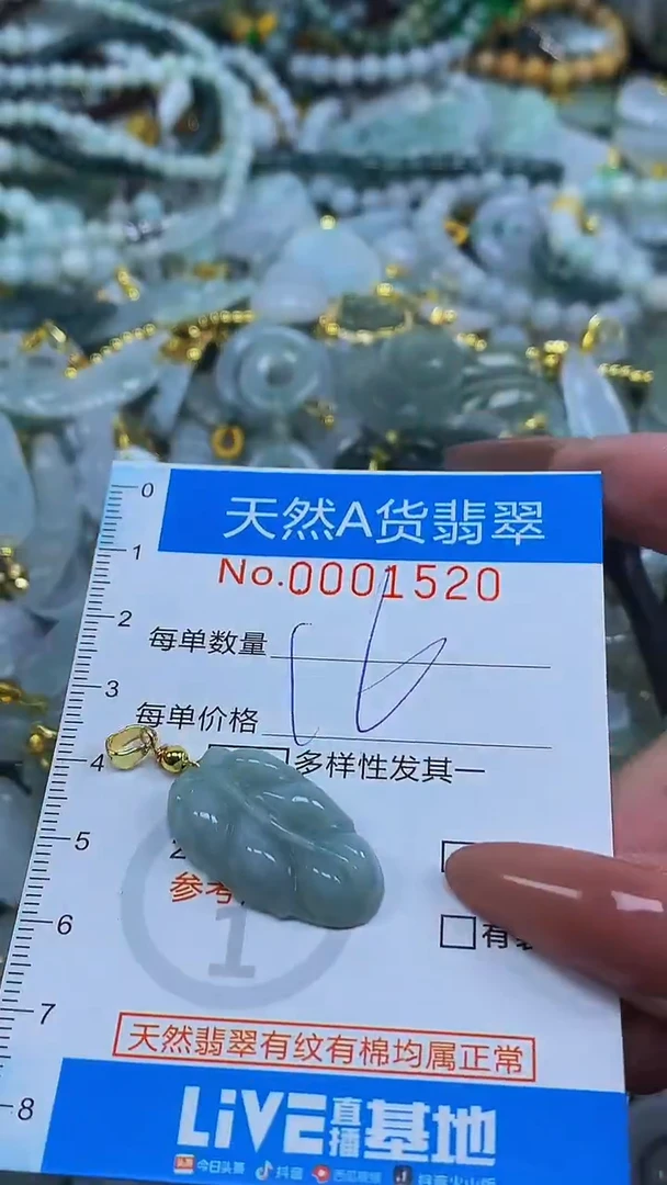 颈饰未镶嵌翡翠净货挂件-1520