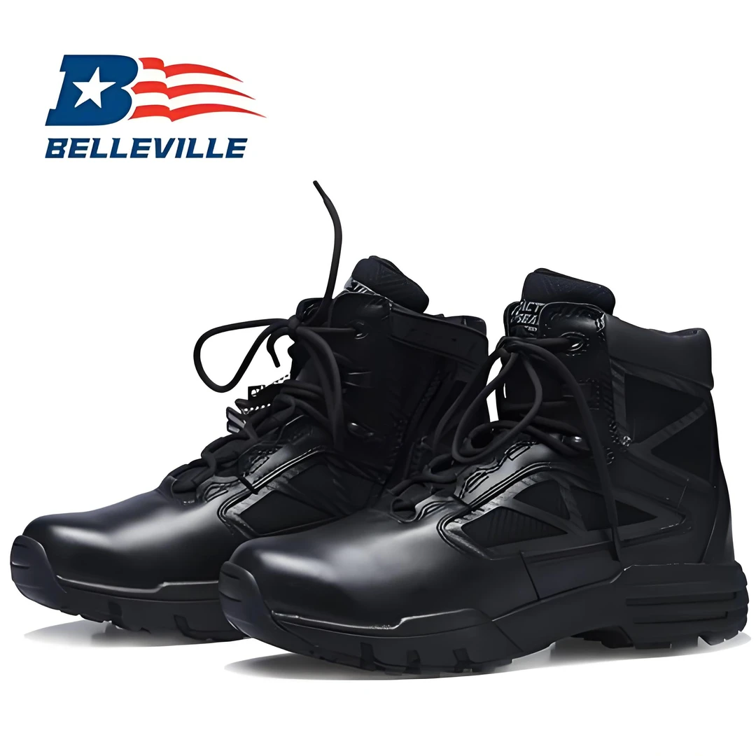 Belleville美国百利威军靴TR916z中帮TR918z高帮侧拉链款防滑户外
