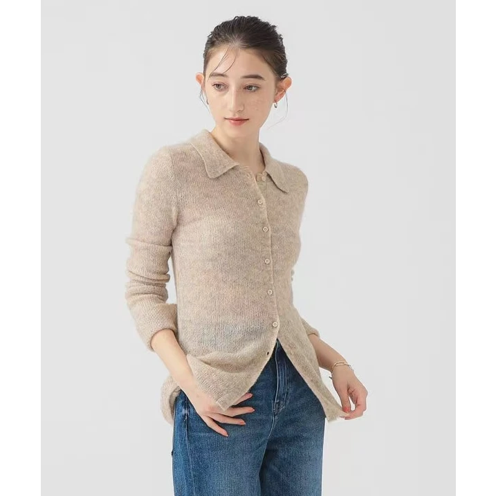 『咸鱼日单』B家 新款 马海毛POLO领针织开衫