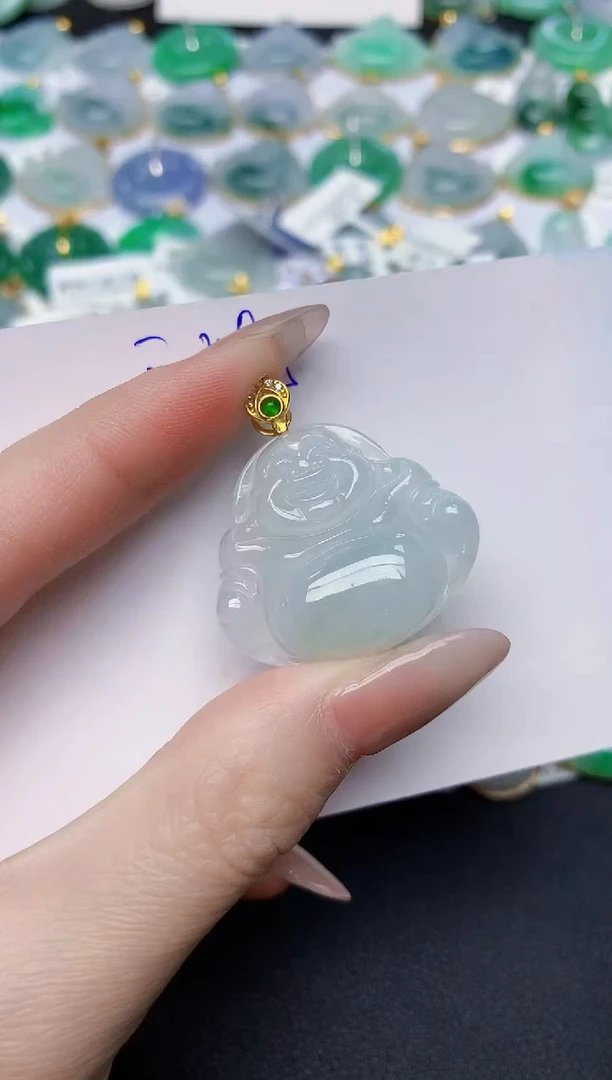 颈饰未镶嵌翡翠 天然缅甸A货翡翠百元以上9元证书费自理