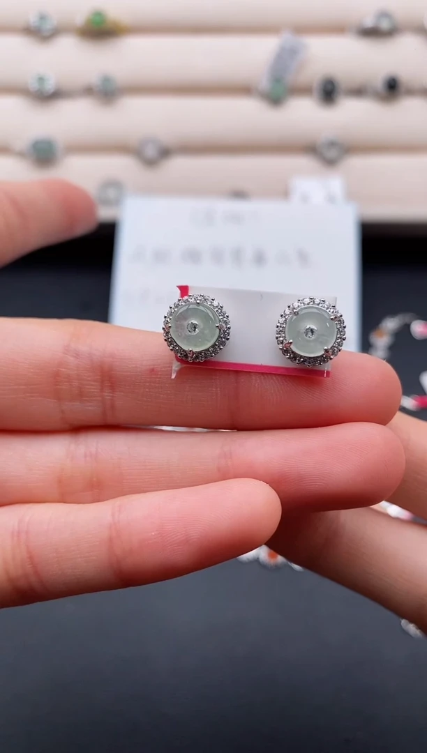 银S925镶嵌戒指翡翠3333333+8