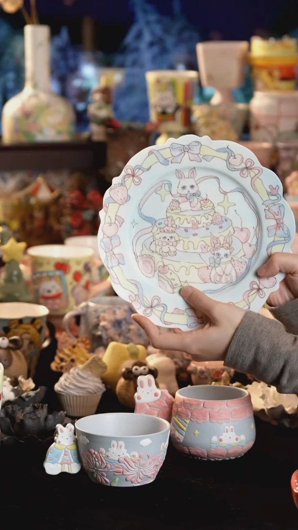 其他陶景德镇釉下彩手绘设计师款陶瓷