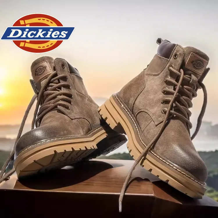 Dickies男士户外休闲风百搭复古潮流雅丹风高帮真皮冬季保暖男靴