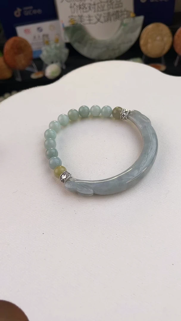 未镶嵌手链翡翠手工定制默认微瑕播介绍为准