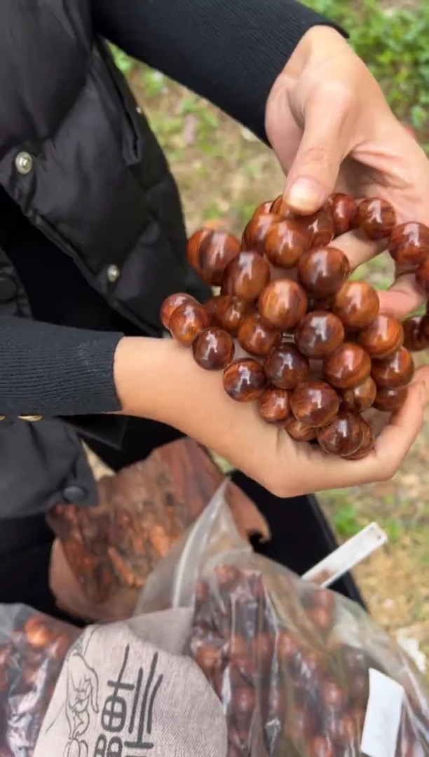 黄花梨/降香黄檀A030海南黄花梨1.8圆珠手串77多样性发一