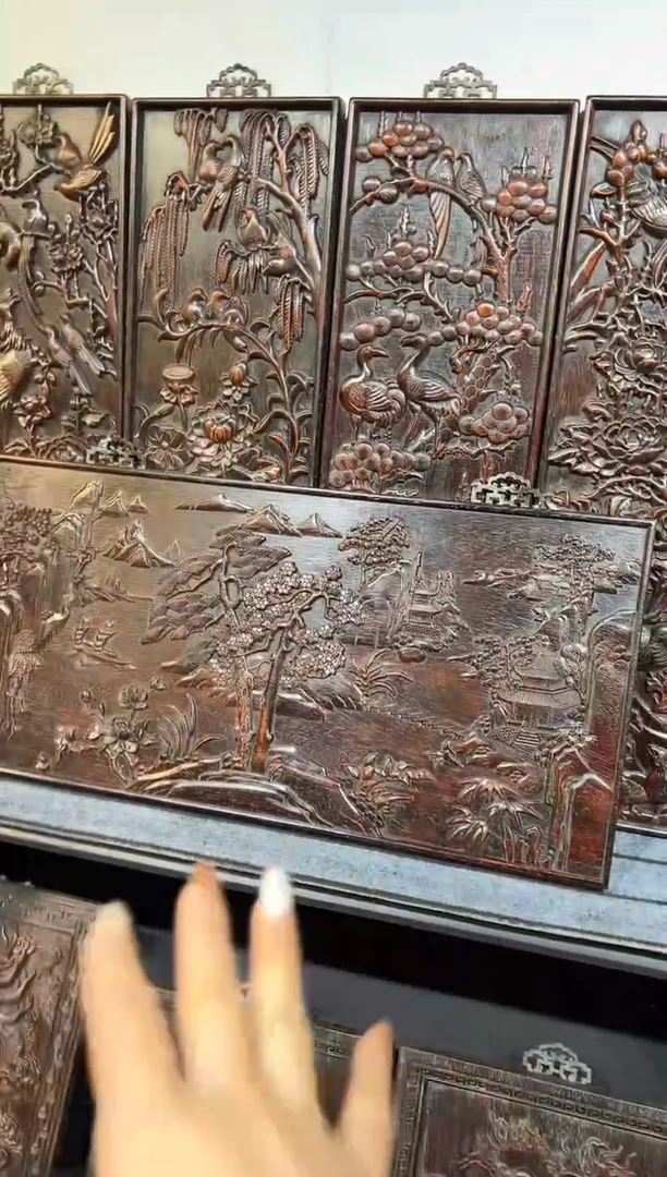 木紫檀雕刻一物一拍