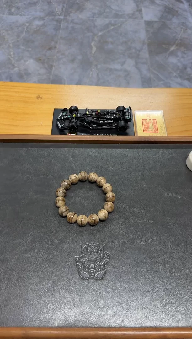 沉香手串天然野1.4达拉干圆珠单圈手串14克+