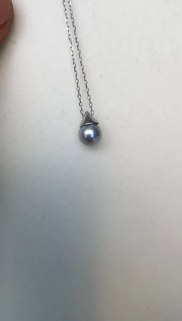 海水珍珠银S925镶嵌颈饰项链