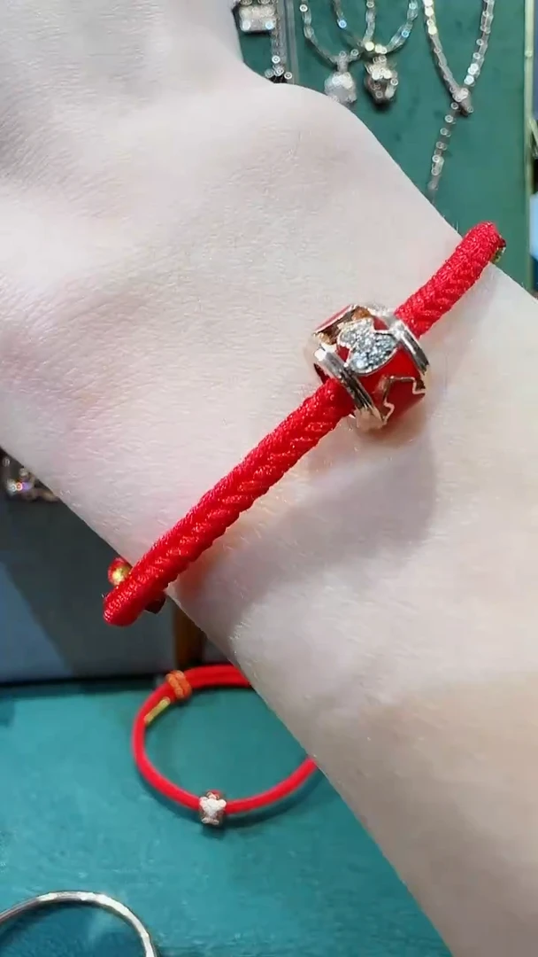 【闪购商品】钻石手链18K金镶嵌18K金钻石路路通手链