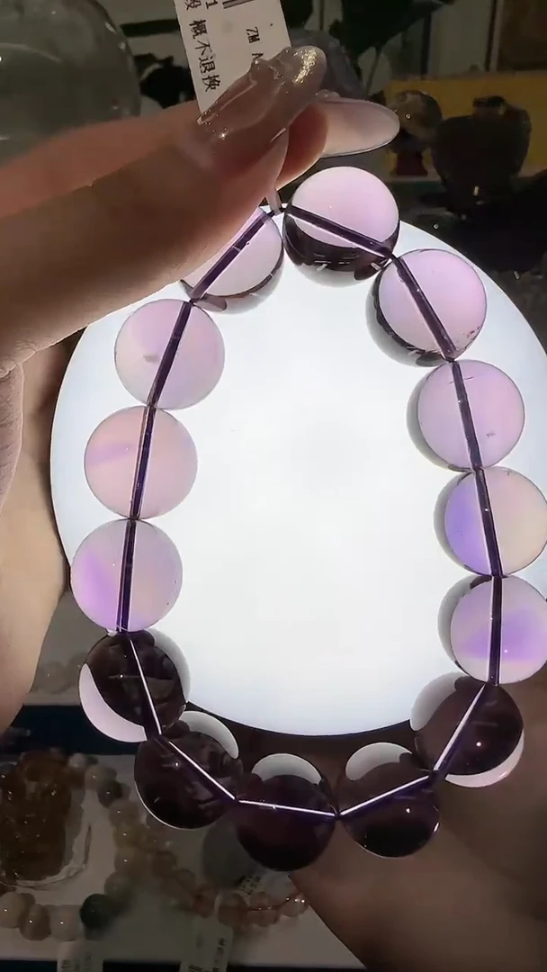 手串未镶嵌水晶紫水晶手串17m+M38171宋