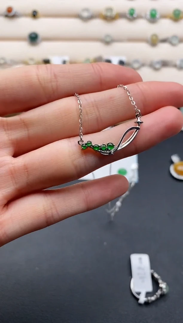 银S925镶嵌戒指翡翠555555+9