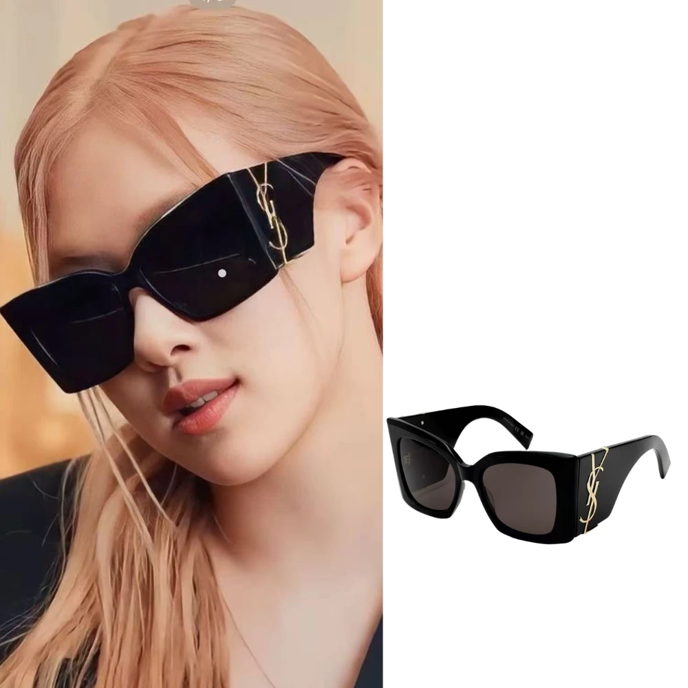 未使用 YSL/圣罗兰 镜腿标识字母Logo猫眼太阳眼镜