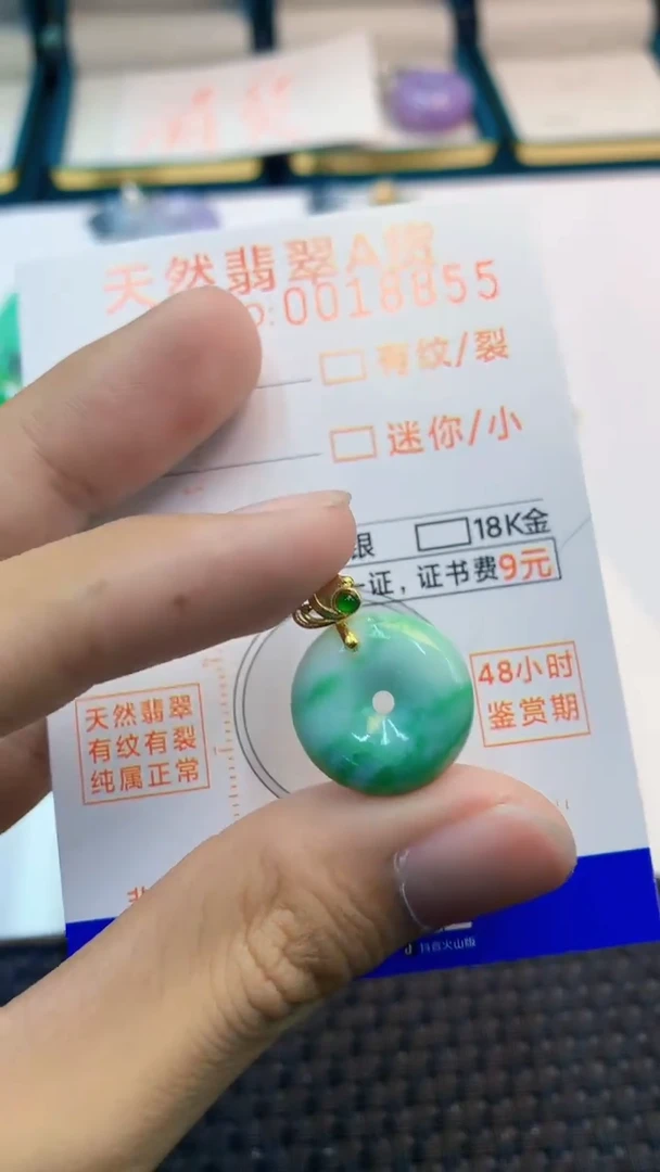 翡翠未镶嵌吊坠(不含链)             1