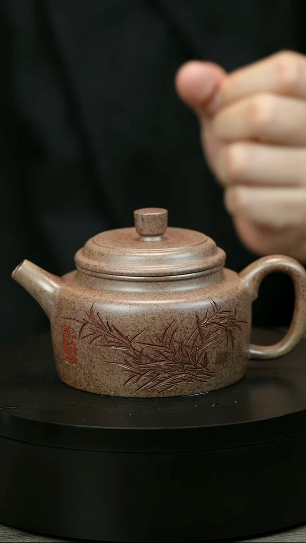 茶壶紫砂?*志H2181李琴竹刻德中