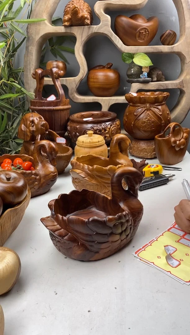 香樟木花****?A40天鹅果盆/尺寸