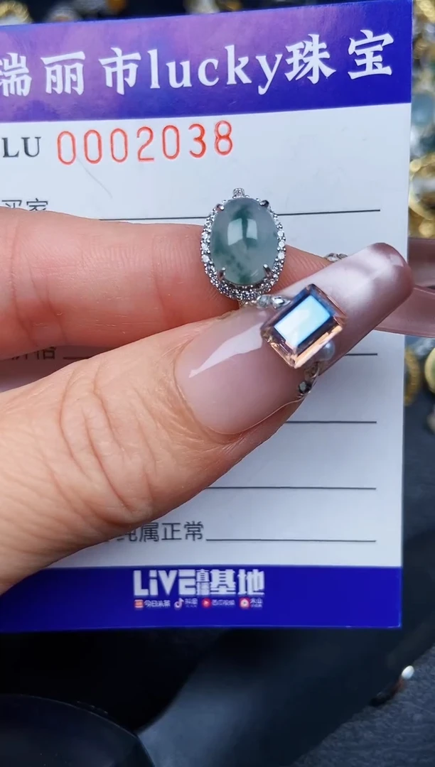 翡翠银S925镶嵌颈饰2038