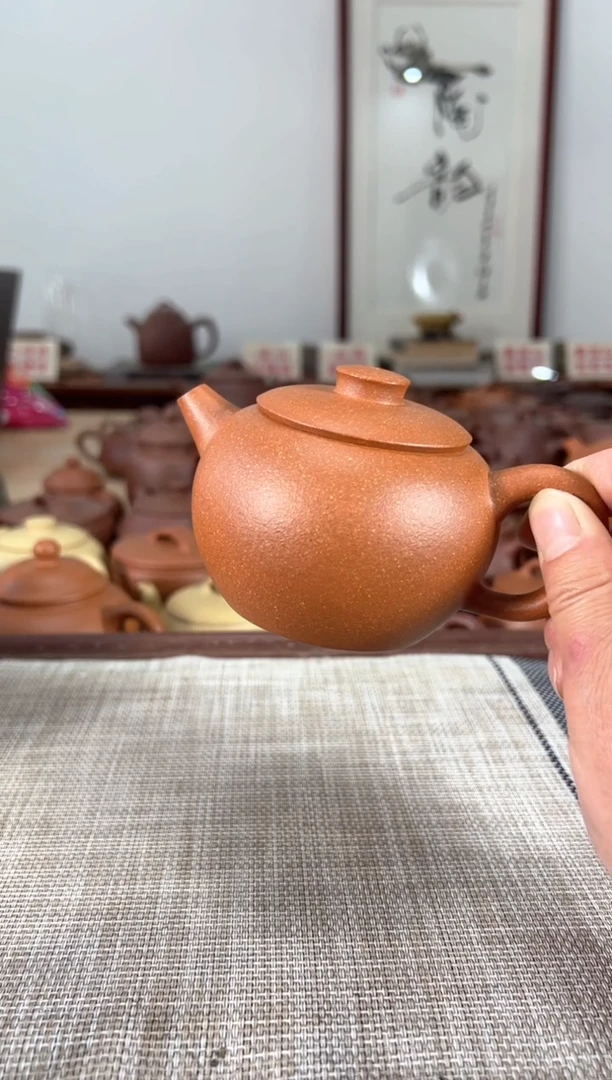 【闪购商品】紫砂茶壶精工半手30目红降坡巨轮160cc左右