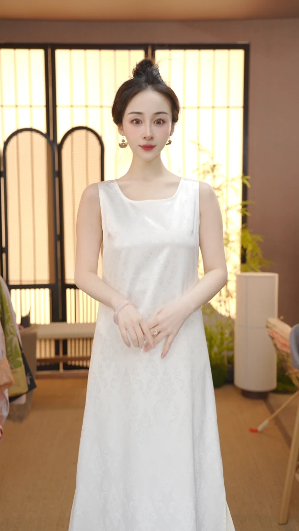 中式连衣裙改良中式背心连衣裙春夏季女装宽松连衣裙FB2502161