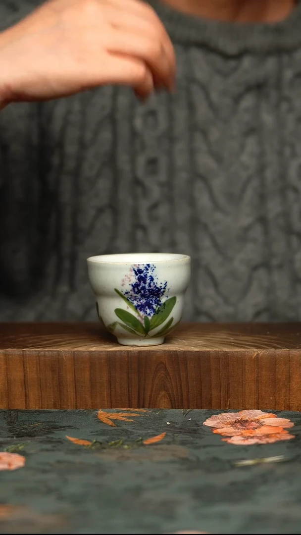 杯釉下彩手工手绘同款陶器