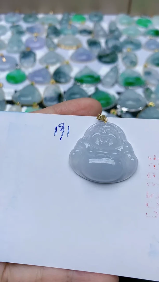 【闪购商品】翡翠颈饰18K金镶嵌天然翡翠A货