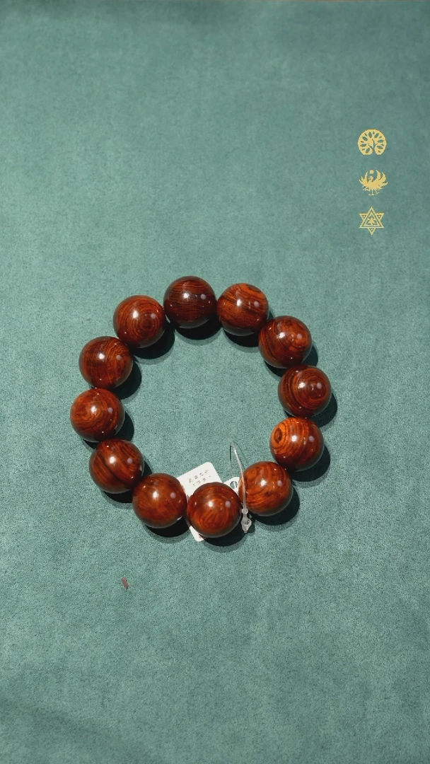 手串/手链黄花梨/降香黄檀老料满纹水波20mm佛珠