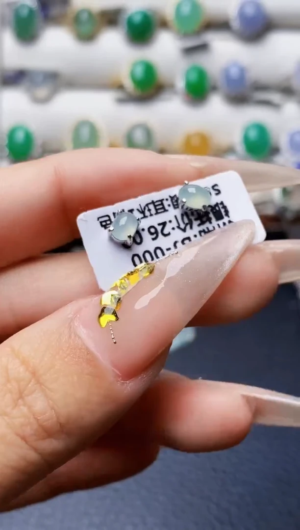 银S925镶嵌戒指翡翠3057