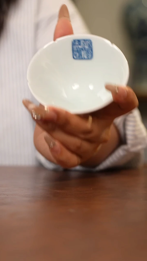 景德镇九段烧斗笠杯