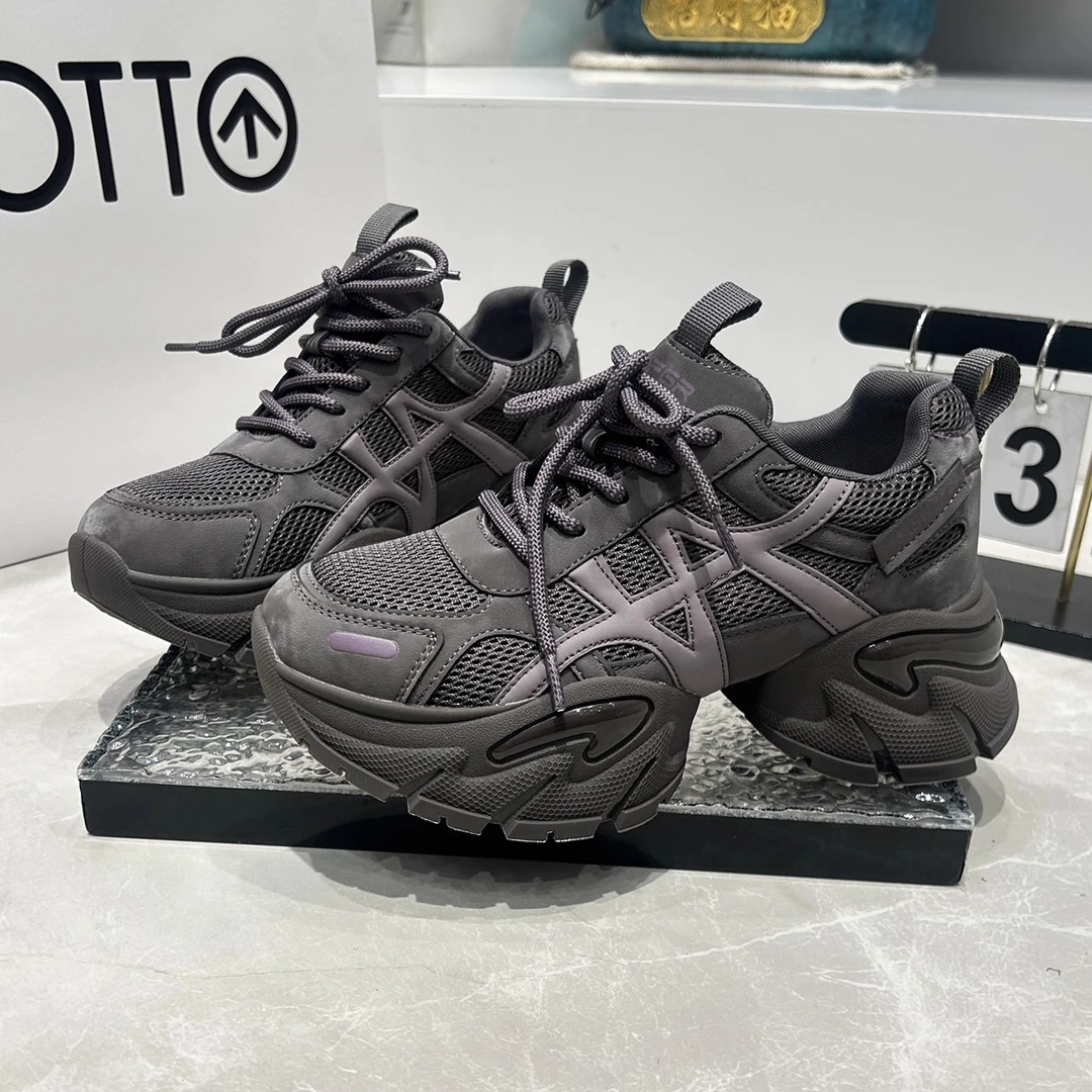 欧货爆款运动老爹鞋女2025新款秋季厚底增高休闲鞋百搭透气舞蹈鞋