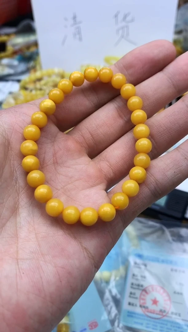 裸石蜜蜡未镶嵌手串卡7