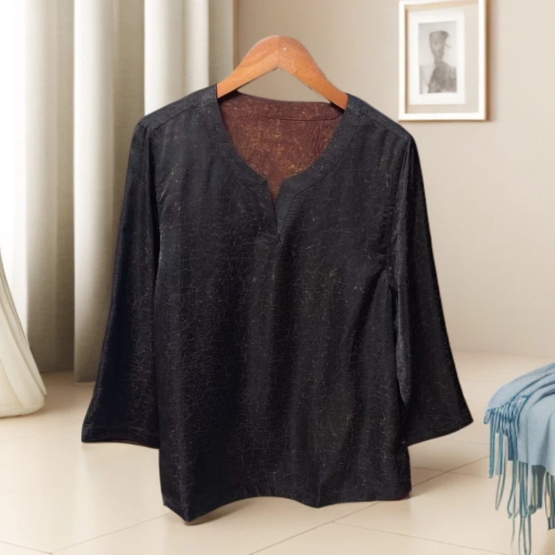 533【王公子专属】新款老料双面黑龟九分袖双面双穿