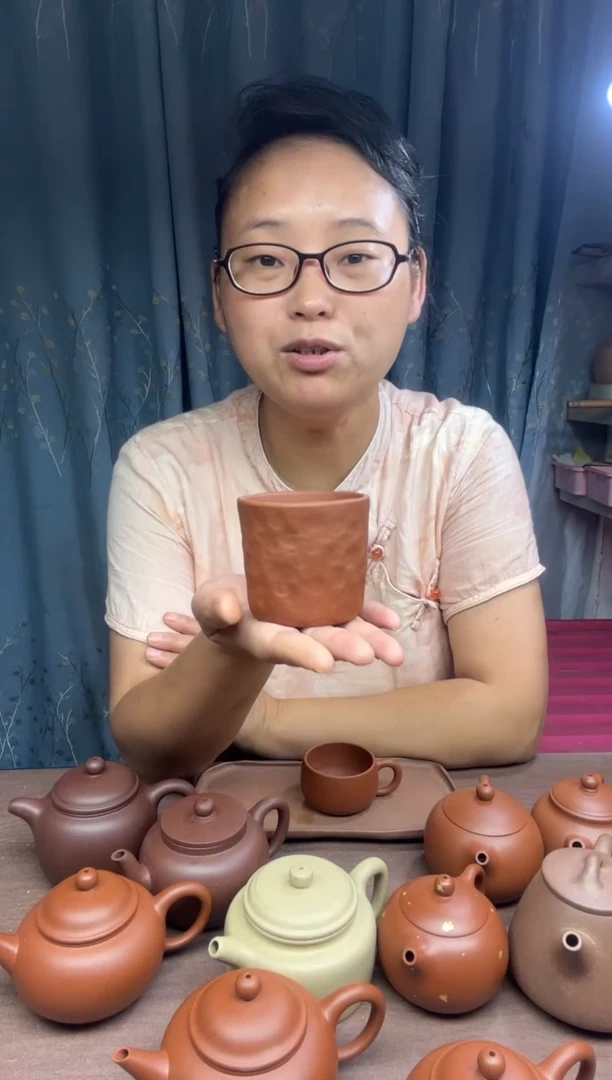 茶杯朱泥X*手捏145cc666888999