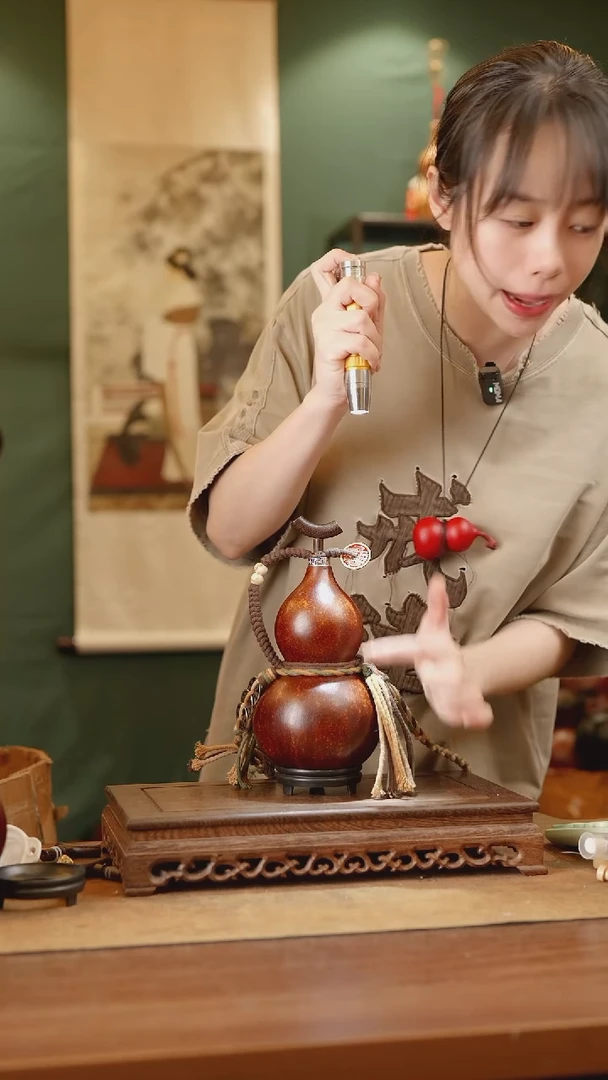 328号精品天然大漆酒葫芦一物一拍~