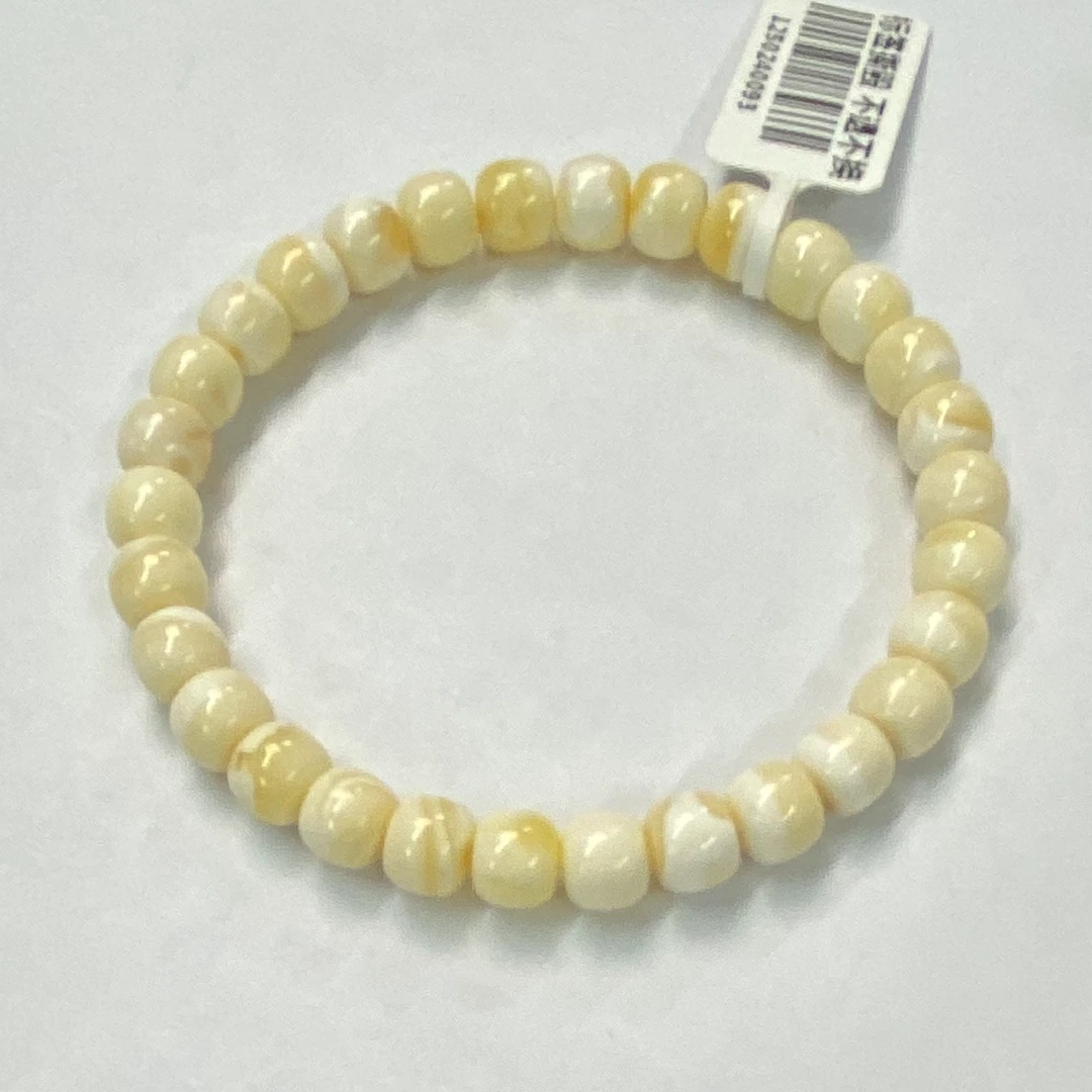 （玺粤珠宝）Ⅰ级净度.俄料.瓷白.妖花.天然.原矿.蜜蜡.老型.单圈.